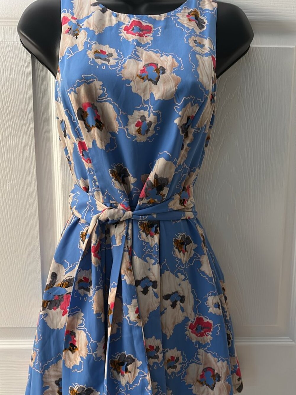 ASTR the Label Lux & Elegant Cornflower Blue Floral Apron Back Romper - S